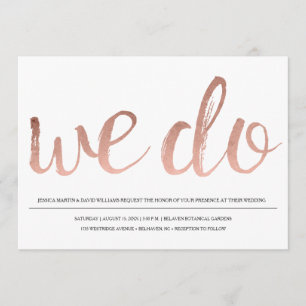 Faux Roos Gold Foil We doen dat Kaart