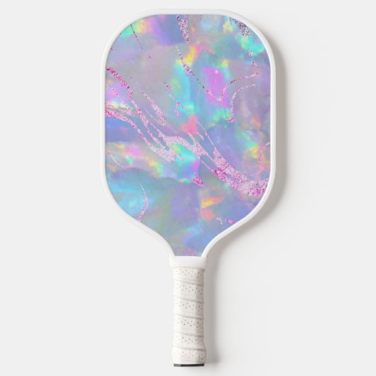 faux roos gold folie effect op foto opal pickleball paddle (Voorkant)