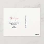 Faux Roos Gold | Foto Afstuderen Dank u Briefkaart (Achterkant)