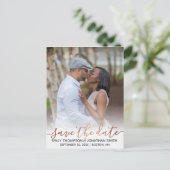 Faux Roos Gold Fotobehang Save the Date Briefkaart (Staand voorkant)