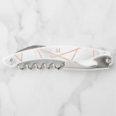 Faux Roos Gold Geometric en Marble Kijk Kurkentrekker (Achterkant)