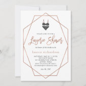 Faux Roos Gold Geometric | Lingerie Shower Kaart (Voorkant)
