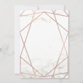 Faux Roos Gold Geometric | Marmer Graduation Party Kaart (Achterkant)