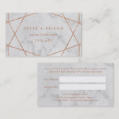 Faux Roos Gold Geometric op Marble Kijk Referral (Voorkant / Achterkant)