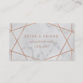 Faux Roos Gold Geometric op Marble Kijk Referral