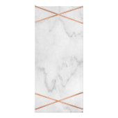 Faux Roos Gold Geometric op marmer Reclamekaart (Achterkant)