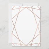 Faux Roos Gold Geometric op White Graduation Party Kaart (Achterkant)