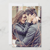 Faux Roos Gold Geometric Save the Date | Foto (Achterkant)