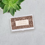 Faux Roos Gold Glitter Boss-visitekaartje Visitekaarthouder<br><div class="desc">Een faux rozen gouden sprankeling met een vleugje glitter. Perfect cadeau voor de Glitter Boss in je leven.</div>