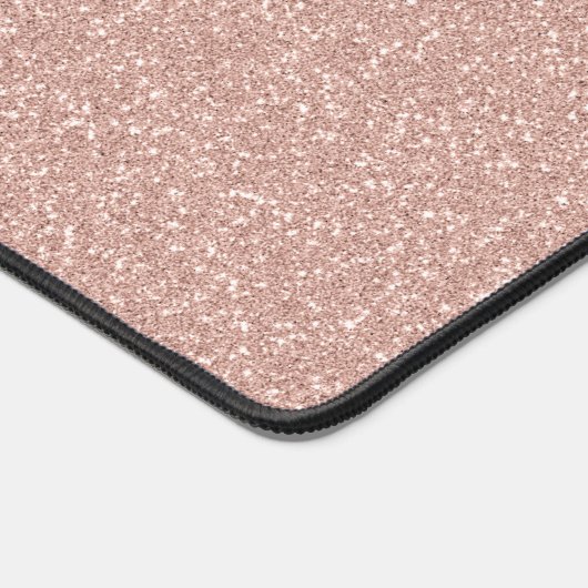 Faux Roos Gold Glitter Bureaumat (Hoek)