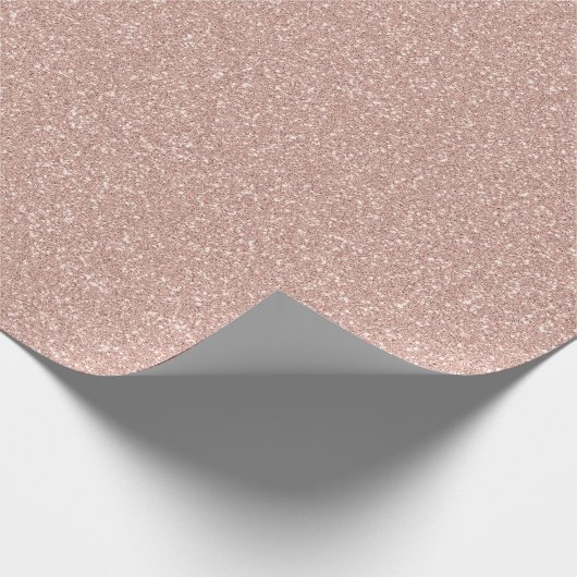 Faux Roos Gold Glitter Cadeaupapier (Hoek)