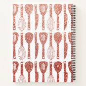 Faux Roos Gold Glitter Cute Kitchen Utiers Notitieboek (Achterkant)