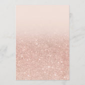 Faux roos Gold glitter elegant chic Advice bridal Advieskaart (Achterkant)