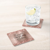 Faux Roos Gold Glitter en Folie 40e verjaardag Kartonnen Onderzetters (Insitu)