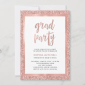 Faux Roos Gold Glitter | Foto van Graduation Party Kaart (Voorkant)