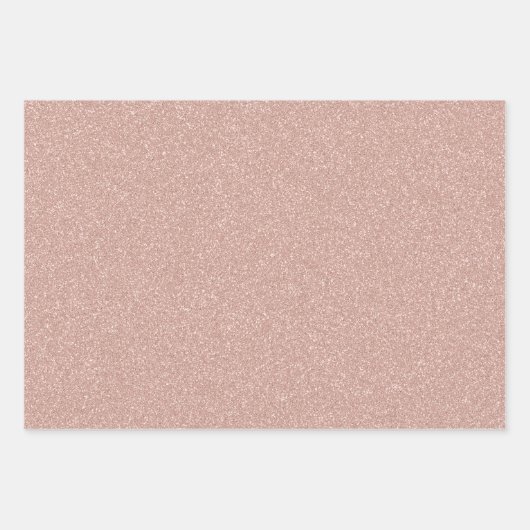 Faux Roos Gold Glitter Inpakpapier Vel (Voorkant 2)