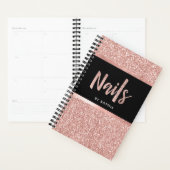 Faux Roos Gold Glitter-look en zwart | nagels Planner (Display)