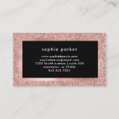 Faux Roos Gold Glitter-look en zwart | nagels Visitekaartje (Achterkant)