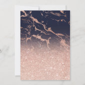 Faux roos gold glitter marmer 18th Birthday Kaart (Achterkant)