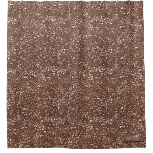 Faux Roos Gold Glitter Modern Shower Curtain Douchegordijn (Voorkant)