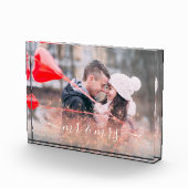 Faux roos gold glitter Mr. & Mrs. aangepaste foto (Rechts)