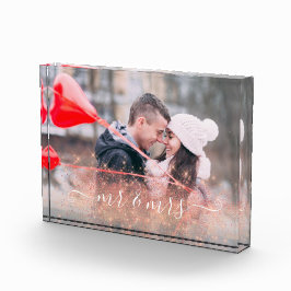 Faux roos gold glitter Mr. & Mrs. aangepaste foto