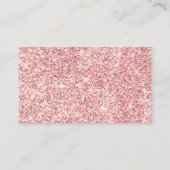 Faux Roos Gold Glitter Nail-technicus zwart  Visitekaartje (Achterkant)