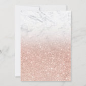 Faux roos gold glitter ombre marble chic Sweet 16 Kaart (Achterkant)