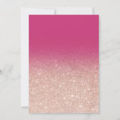 Faux roos gold glitter ombre roze magenta Sweet 16 Kaart (Achterkant)