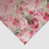  Faux Roos Gold Glitter op Waterverf Floral Tissuepapier (Detail)