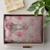  Faux Roos Gold Glitter op Waterverf Floral Tissuepapier (Geschenk)