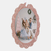 Faux Roos Gold Glitter-serie Kerstmis Ornament Kaart