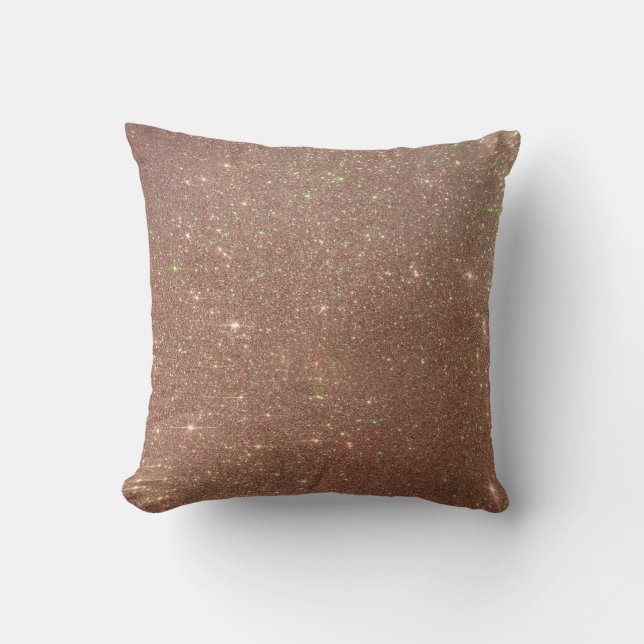 Faux Roos Gold Glitter Sierkussen 3 (Voorkant)