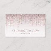 Faux Roos Gold Glitter String Curtain Luxe Visitekaartje (Voorkant)