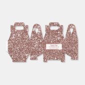 Faux Roos Gold Glitter Textielkijken & aangepaste  Bedankdoosjes (Uitgevouwen)