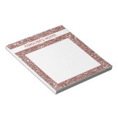 Faux Roos Gold Glitter Textielkijken & aangepaste  Notitieblok (Schuin)