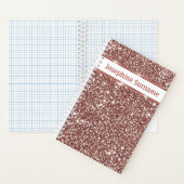 Faux Roos Gold Glitter Textielkijken & aangepaste  Notitieboek (Binnen)