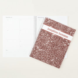 Faux Roos Gold Glitter Textielkijken & aangepaste  Planner
