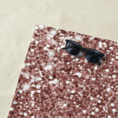 Faux Roos Gold Glitter Textiellook & Custom Name Strandlaken (In situ)