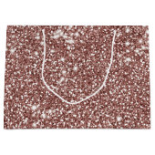 Faux Roos Gold Glitter Texture Kijk-achtig design Groot Cadeauzakje (Voorkant)