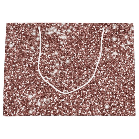 Faux Roos Gold Glitter Texture Kijk-achtig design Groot Cadeauzakje (Voorkant)