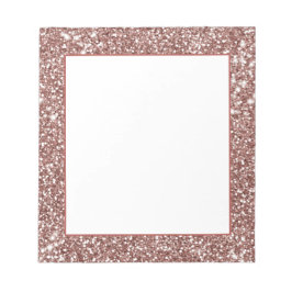 Faux Roos Gold Glitter Texture Kijk-achtig design Notitieblok