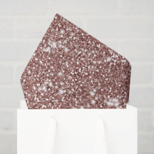 Faux Roos Gold Glitter Texture Kijk-achtig design Tissuepapier