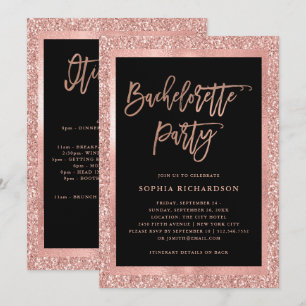 Faux Roos Gold Glitter vrijgezellenfeest Kaart