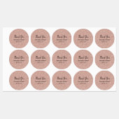 Faux Roos Gold Glitter Weddenschap Hartelijk dank Labels (Vel)