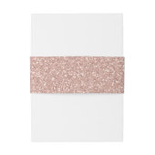 Faux Roos Gold Glitter Wedding Uitnodigingen Wikkel (Achterkant Voorbeeld)