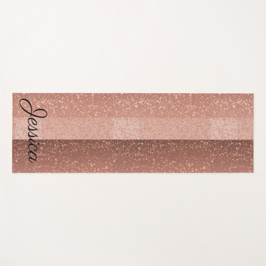 faux Roos gold glitter Yogamat (Voorkant (horizontaal))