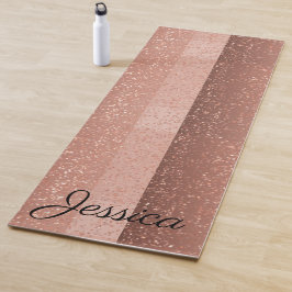 faux Roos gold glitter Yogamat