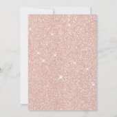 Faux Roos Gold Glitters Blush Floral Wedding Kaart (Achterkant)