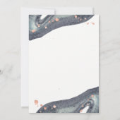 Faux Roos Gold | Grijze Geode Post Wedding Brunch Kaart (Achterkant)